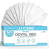 JJ CARE Dental Bibs 13" x 18" (Pack of 125, 250, and 500) - WHITE